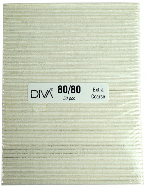 Feile, extra breit weiß, 80/80-er Körnung 50 Stck.